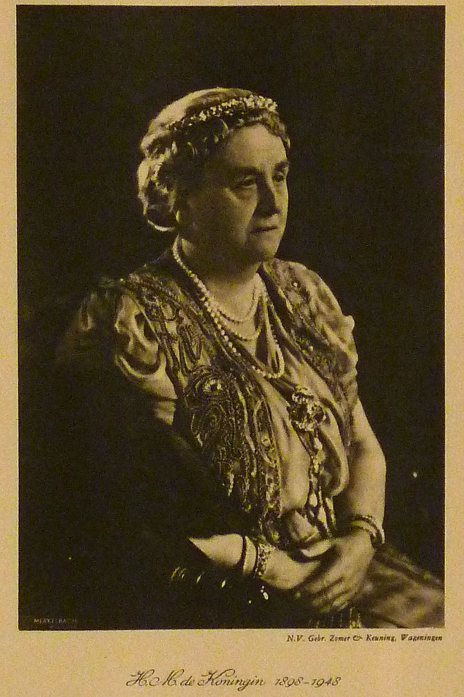 gedenkprent ter gelegenheid van de 50 jarige regeringsjubileum van Koningin Wilhelmina